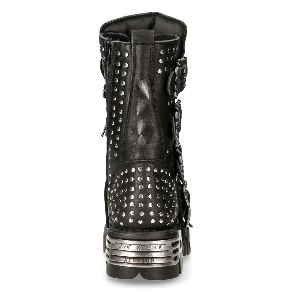 1535-S1 Punk High Boots With Metal Spikes