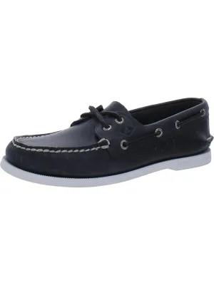 2-Eye Pullup Mens Leather Boat Shoes