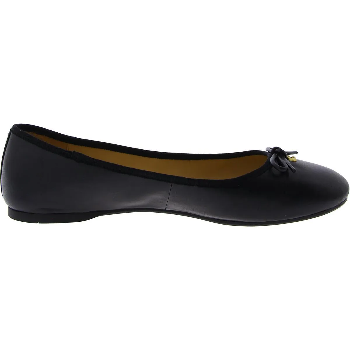Abigail Ballet Womens Leather Bow Ballet Flats