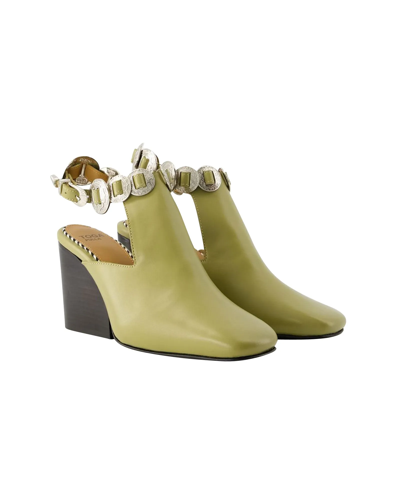 Aj1308 Sandals - Toga Pulla - Leather - Khaki