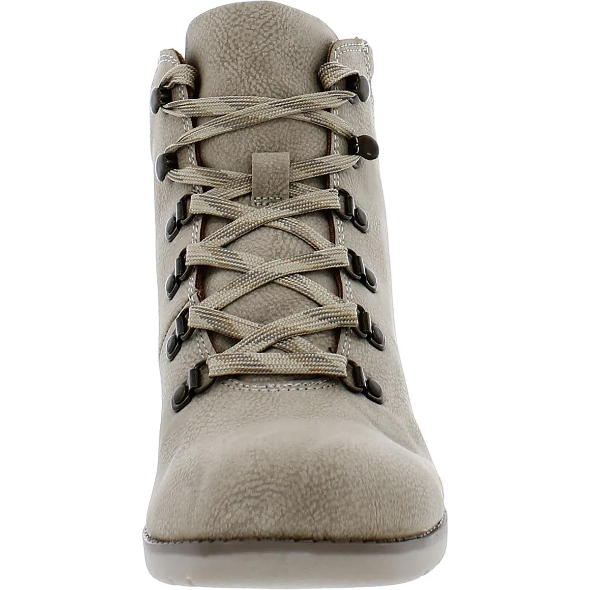 Alder Womens Faux Leather Block Heel Hiking Boots