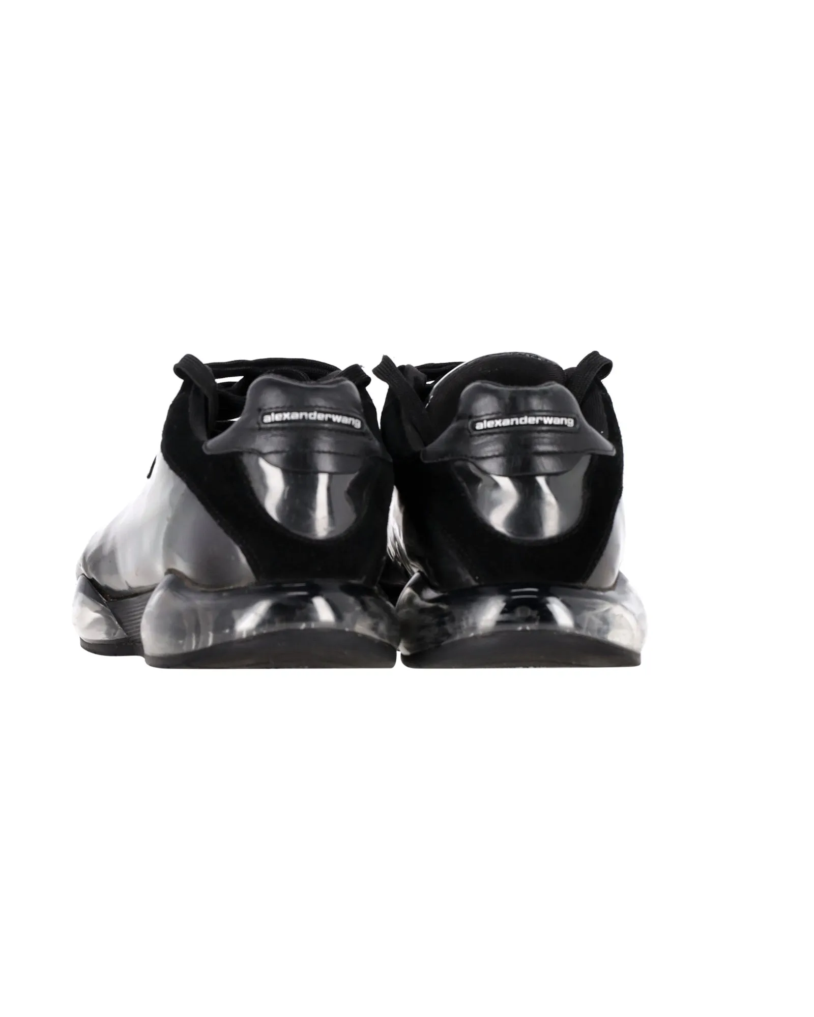 Alexander Wang AWNYC Stadium Sneakers in Black PVC and Suede