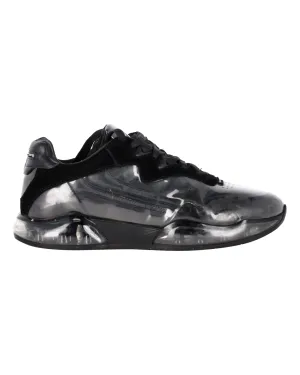 Alexander Wang AWNYC Stadium Sneakers in Black PVC and Suede