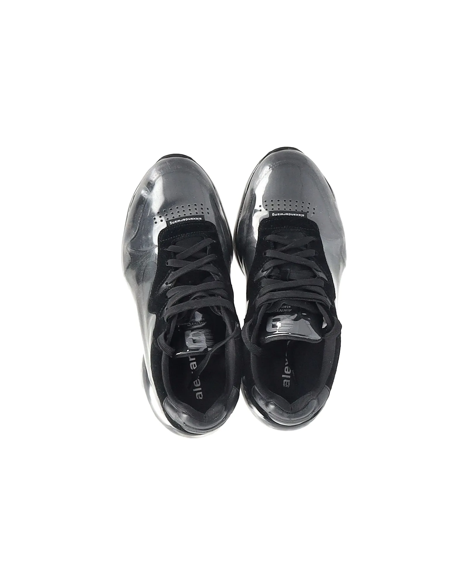 Alexander Wang AWNYC Stadium Sneakers in Black PVC and Suede