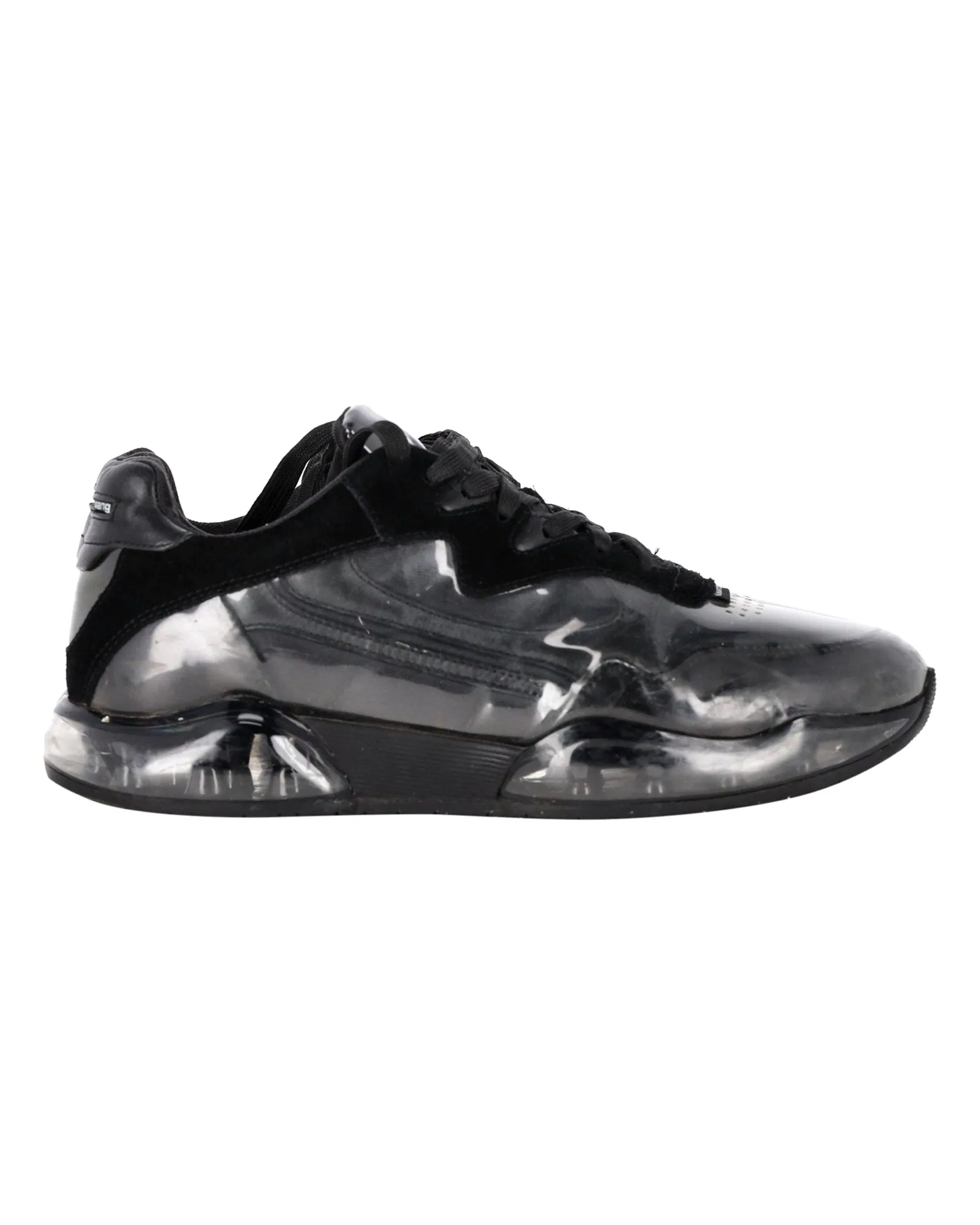 Alexander Wang AWNYC Stadium Sneakers in Black PVC and Suede