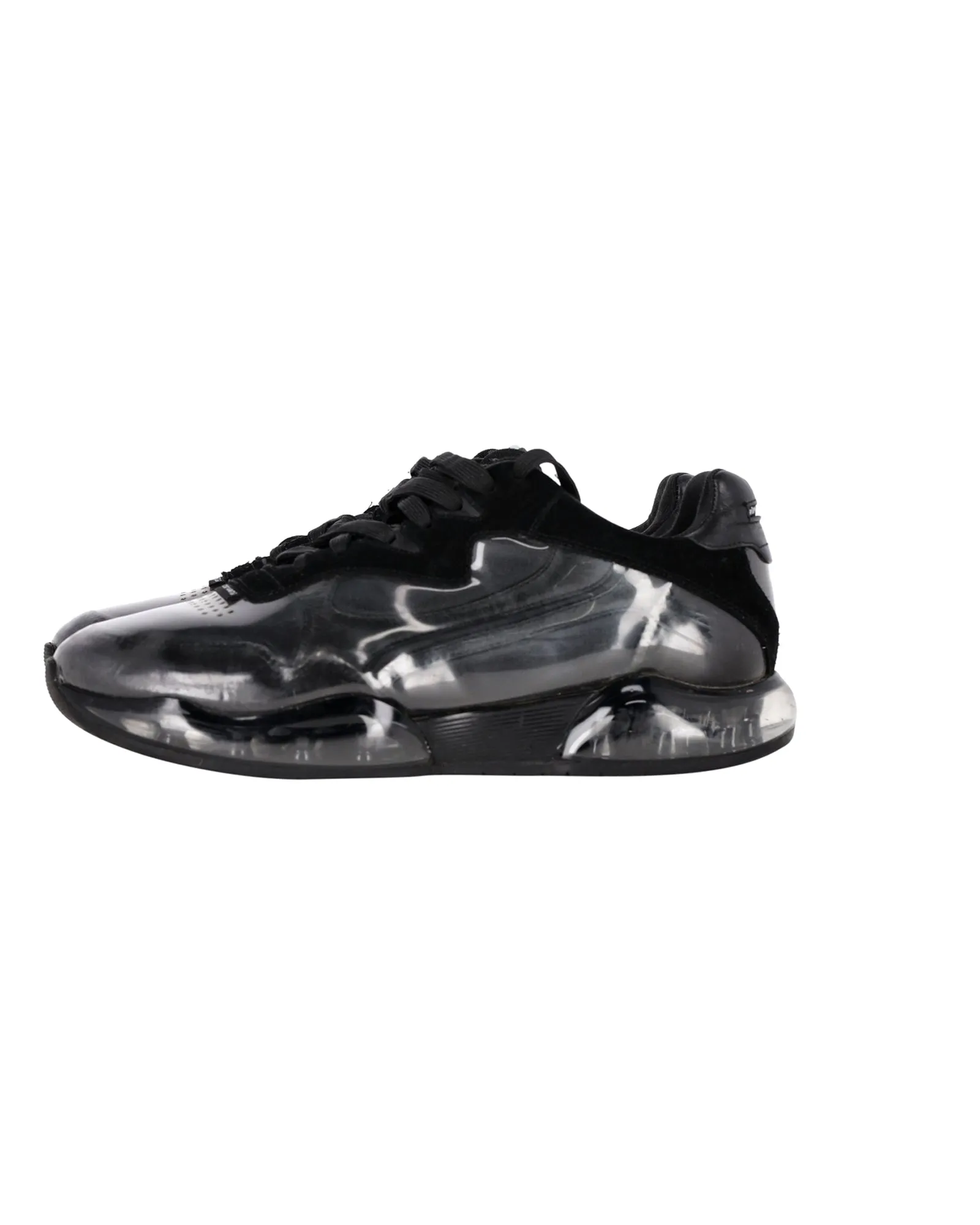Alexander Wang AWNYC Stadium Sneakers in Black PVC and Suede