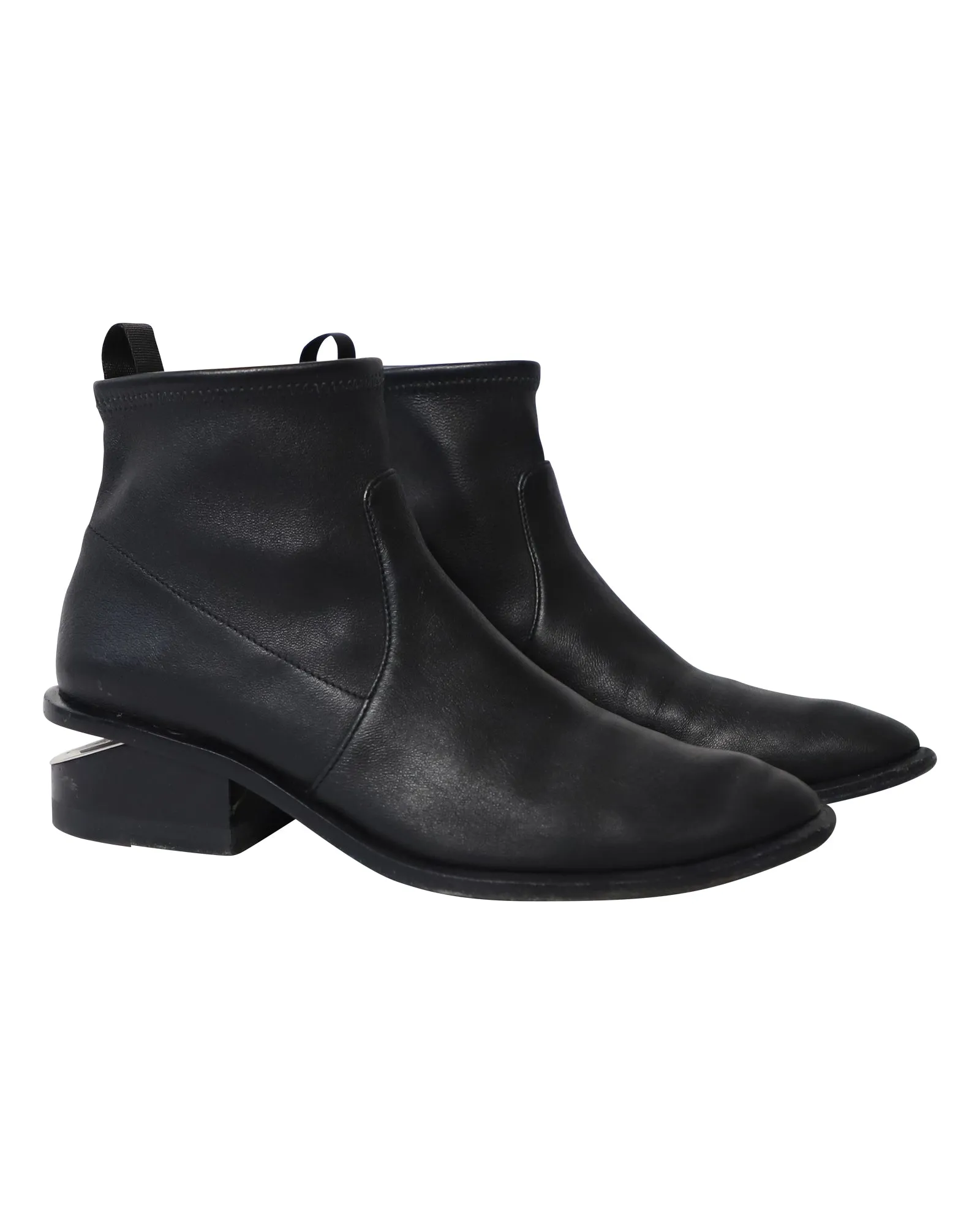 Alexander Wang Kori Cutout Ankle Boots In Black Leather