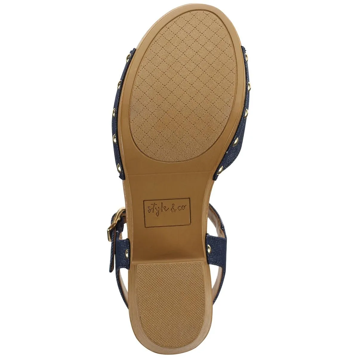 Anddreas Womens Faux Leather Clog Heel Sandals