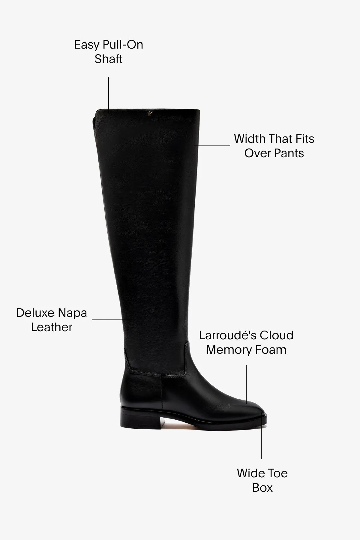 Anne Hi Boot In Black Leather