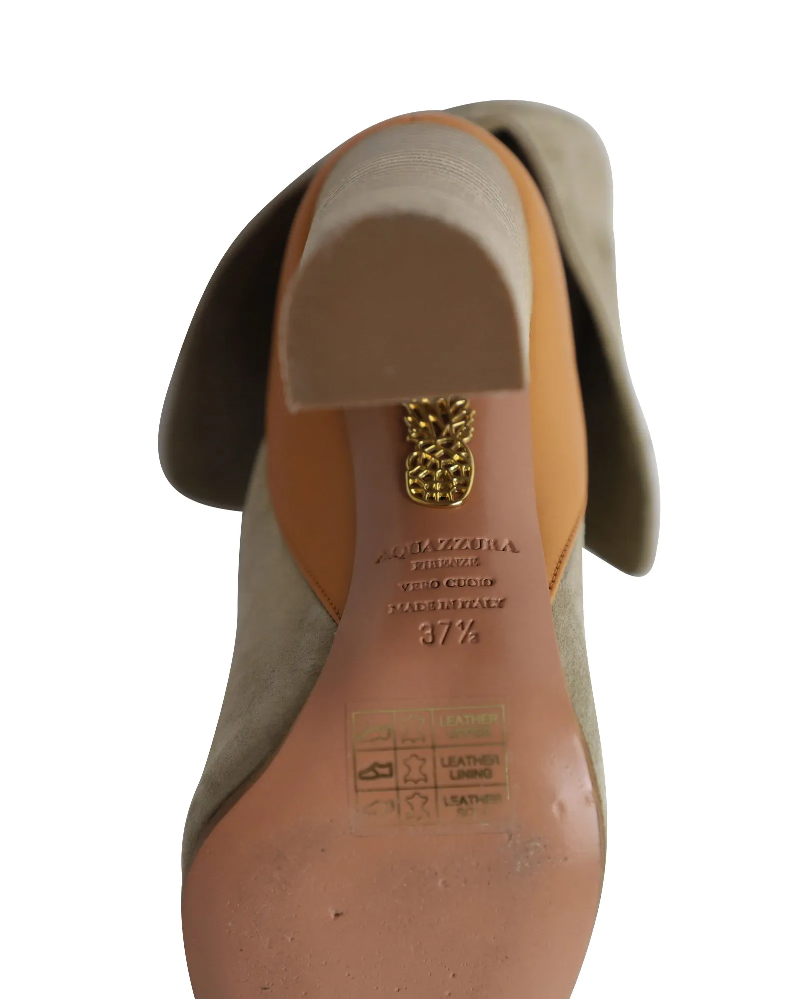 Aquazzura Cambridge Ankle Boots in Beige Suede