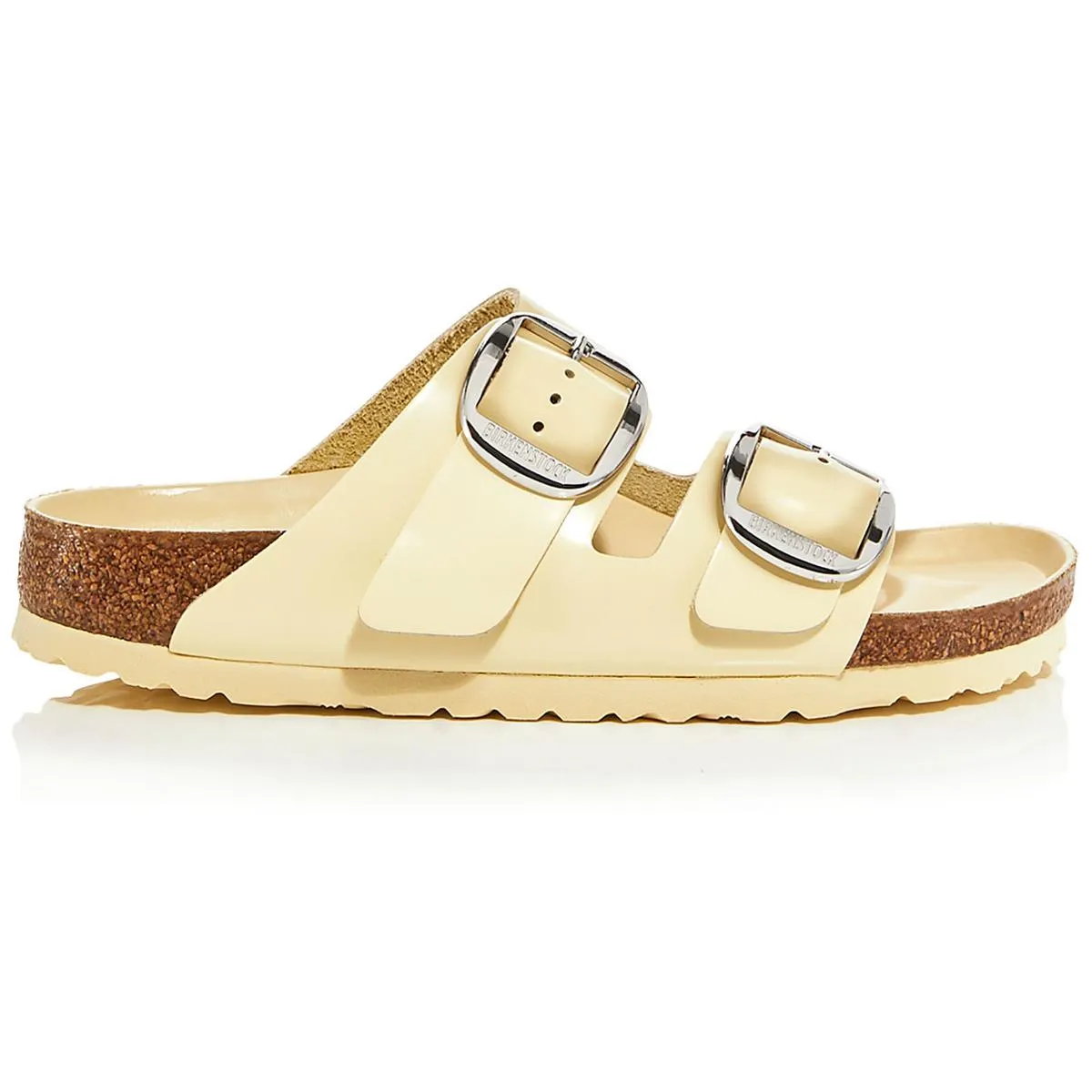 Arizona Big Buckle Mens Leather Footbed Slide Sandals