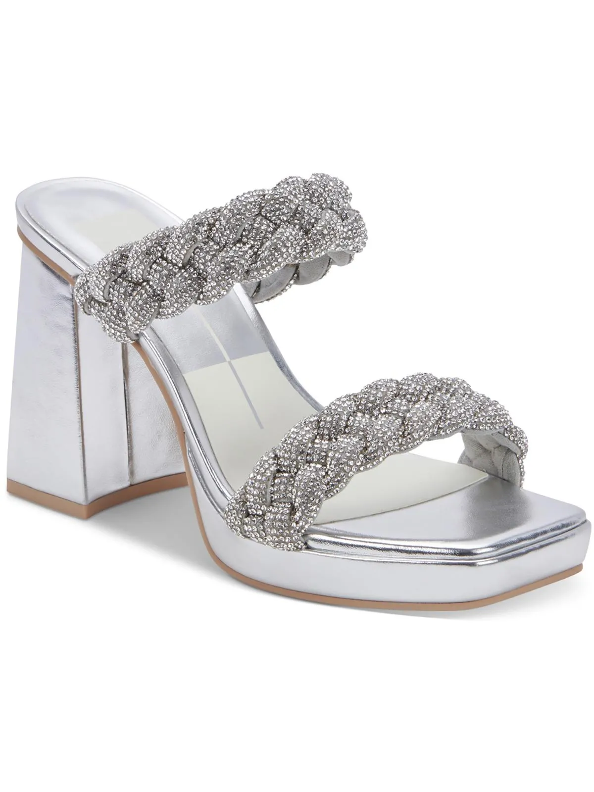 Ashby Womens Faux Leather Open Toe Platform Sandals