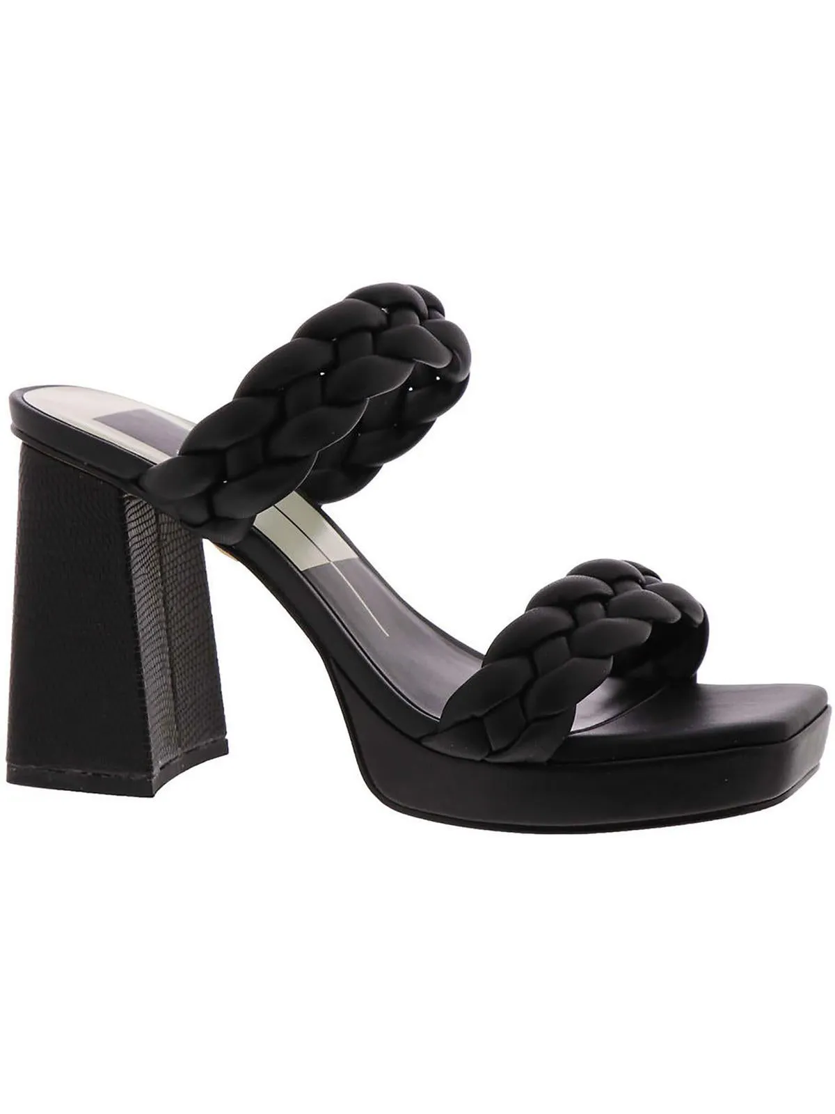 Ashby Womens Faux Leather Open Toe Platform Sandals