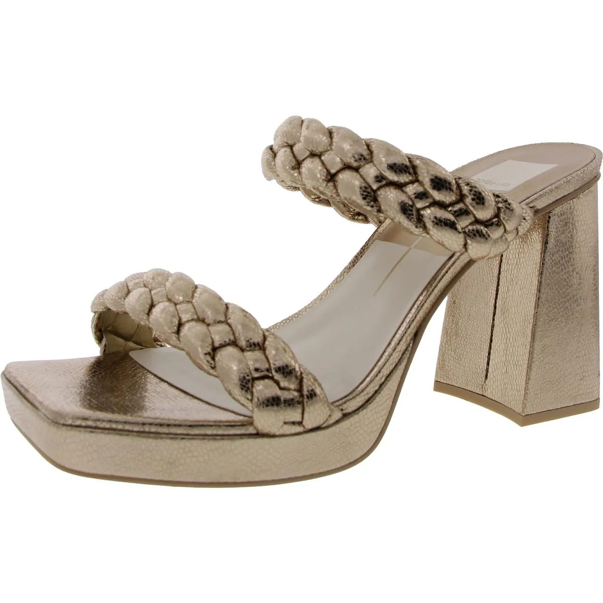 Ashby Womens Faux Leather Open Toe Platform Sandals