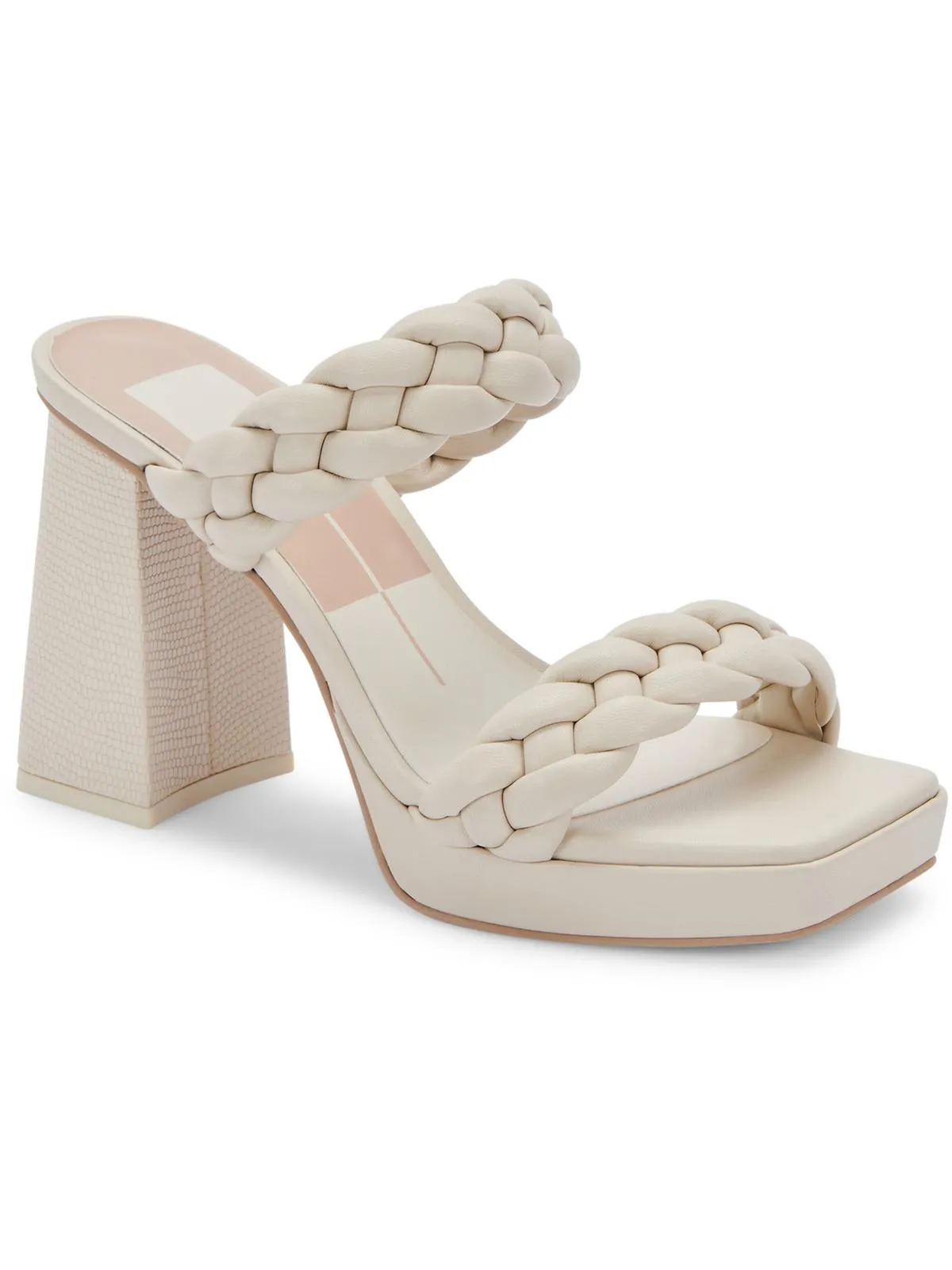 Ashby Womens Faux Leather Open Toe Platform Sandals