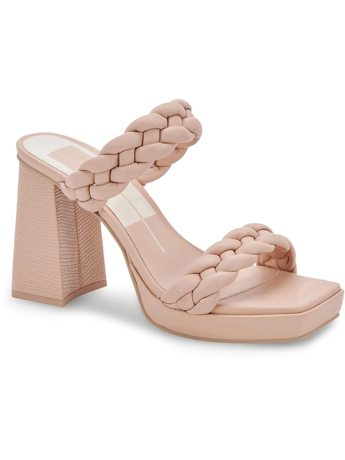 Ashby Womens Faux Leather Open Toe Platform Sandals