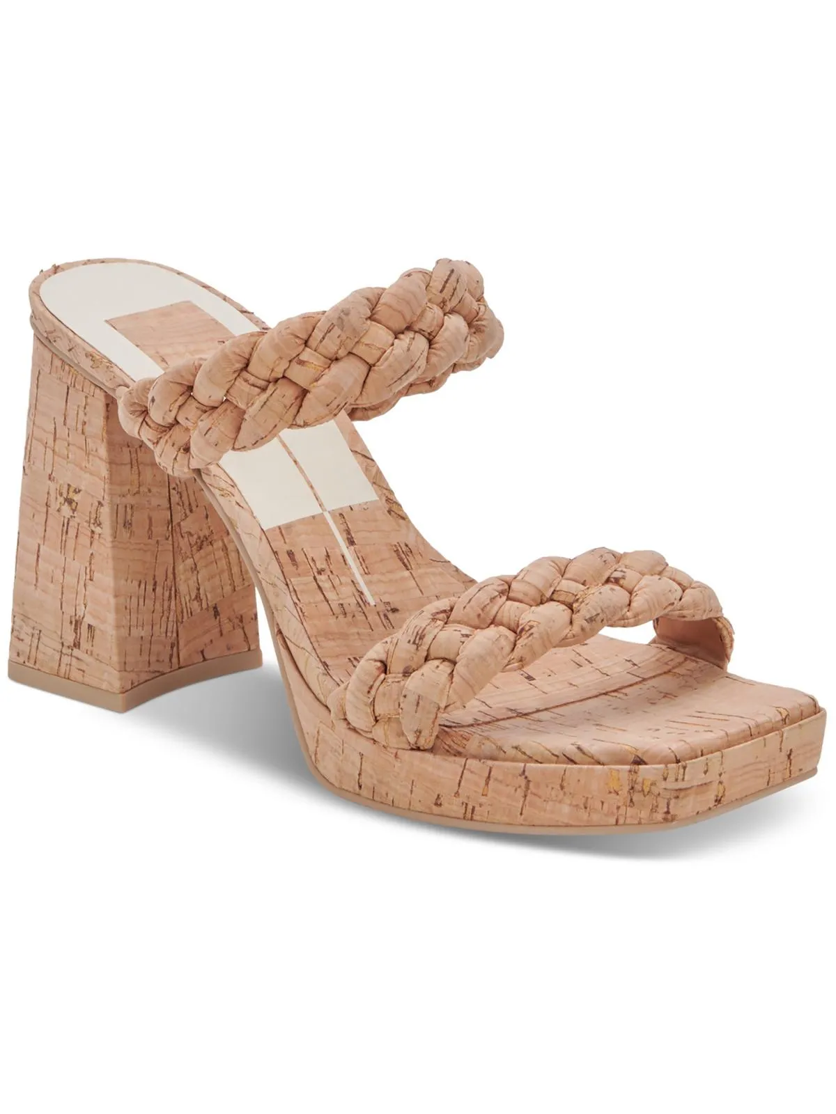 Ashby Womens Faux Leather Open Toe Platform Sandals