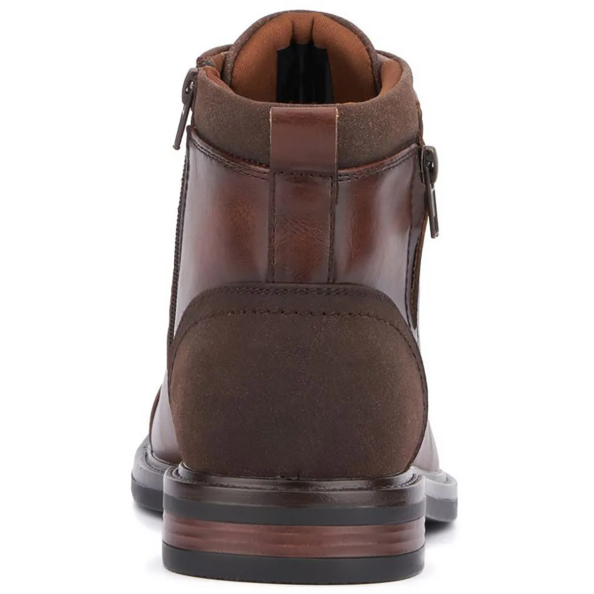 Axel Mens Zipper Faux Leather Chukka Boots