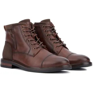 Axel Mens Zipper Faux Leather Chukka Boots
