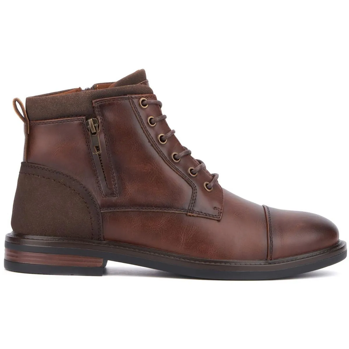 Axel Mens Zipper Faux Leather Chukka Boots