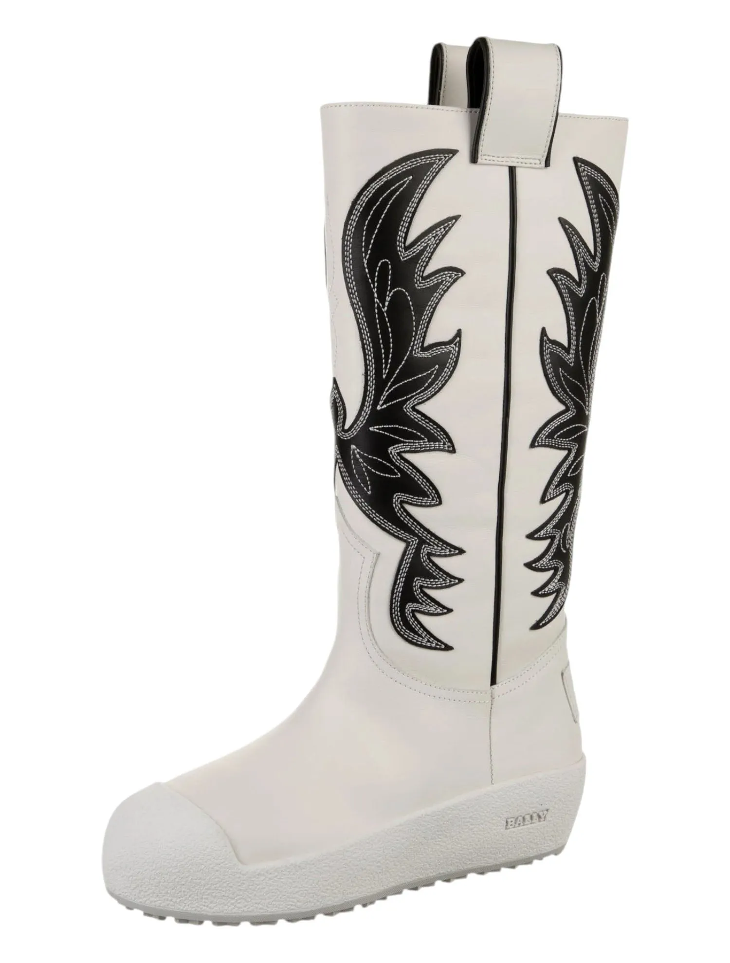Bally Chambery 6302936 Women's White Leather Knee-High Boot