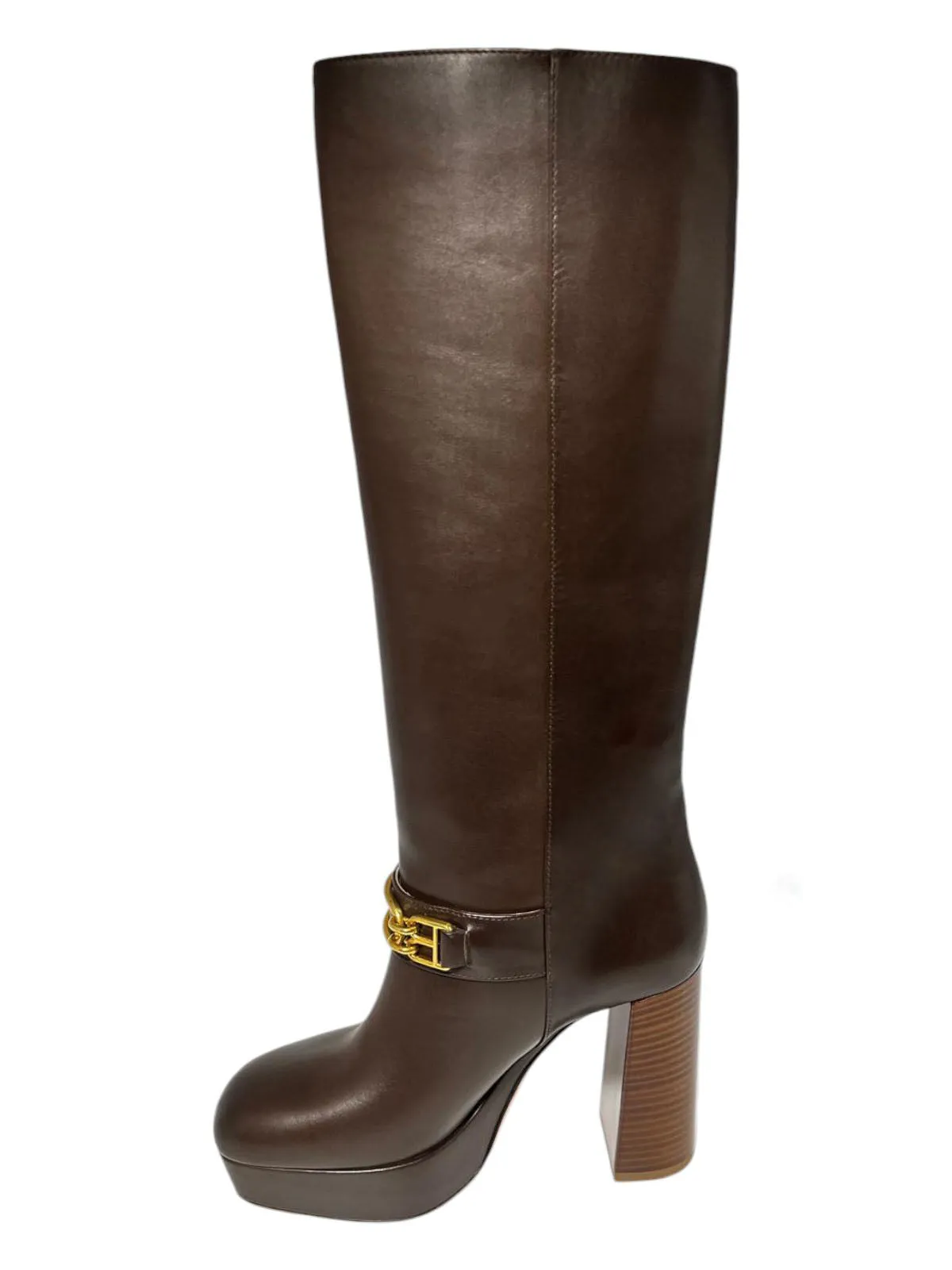 Bally Deanne 6239451 Women's Ebano Knee-High Leather Boots