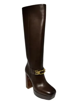 Bally Deanne 6239451 Women's Ebano Knee-High Leather Boots