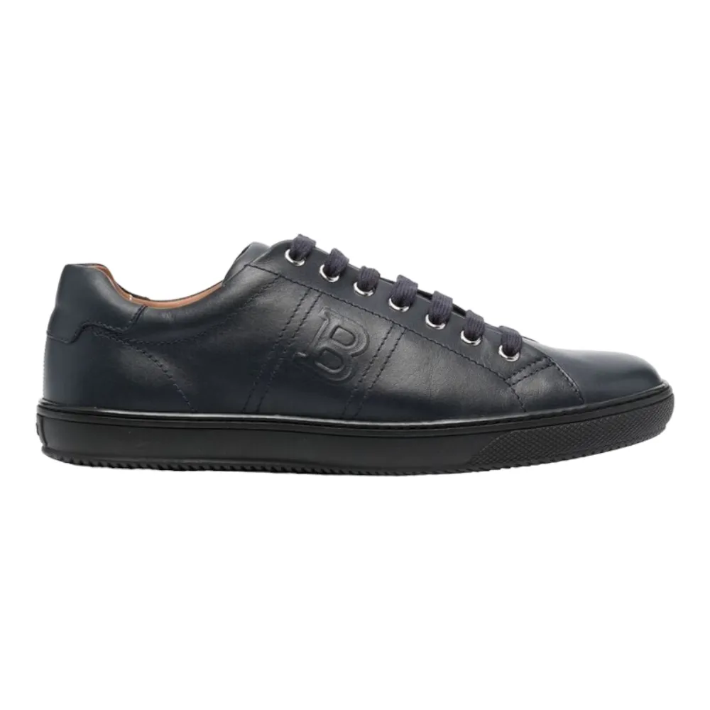 Bally Orivel Men's 6240302 Navy Leather Sneaker