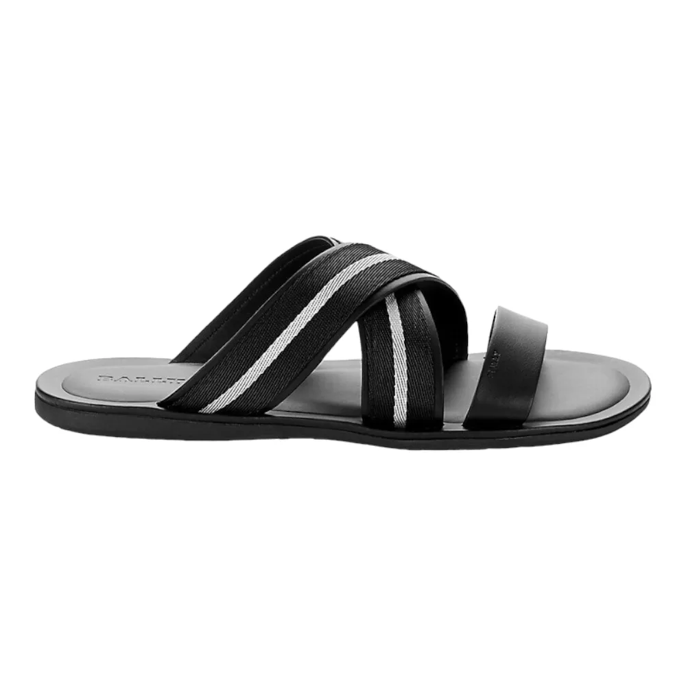 Bally Sasha Men's 6234150 Black Slide Sandals
