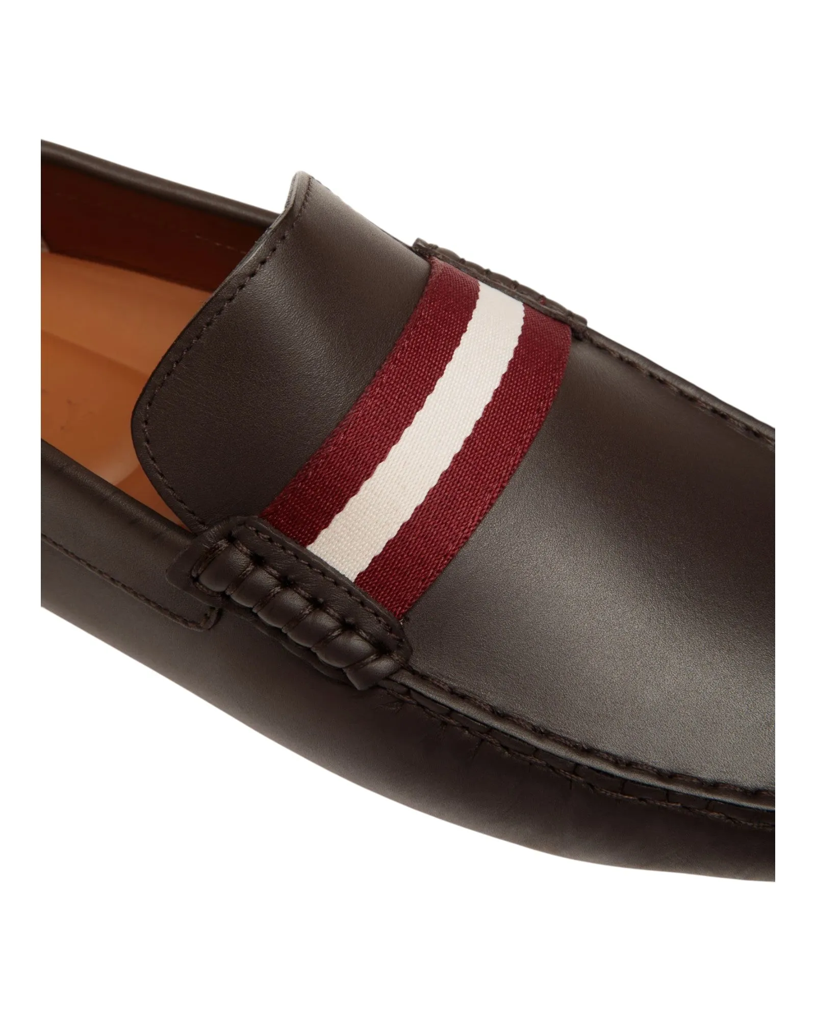 Bally Waltec 6230207 Men's Chocolate Calf Plain Leather Loafers