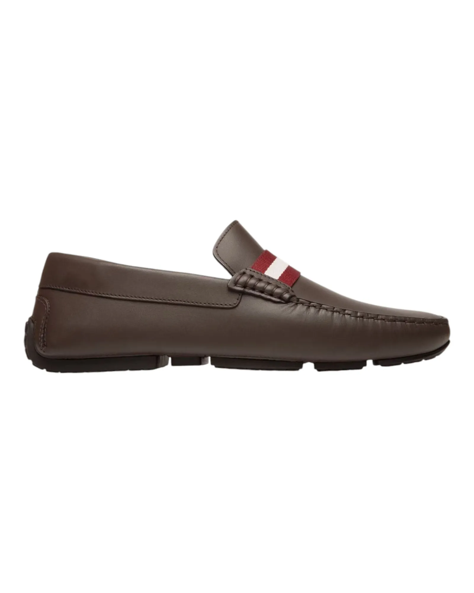 Bally Waltec 6230207 Men's Chocolate Calf Plain Leather Loafers