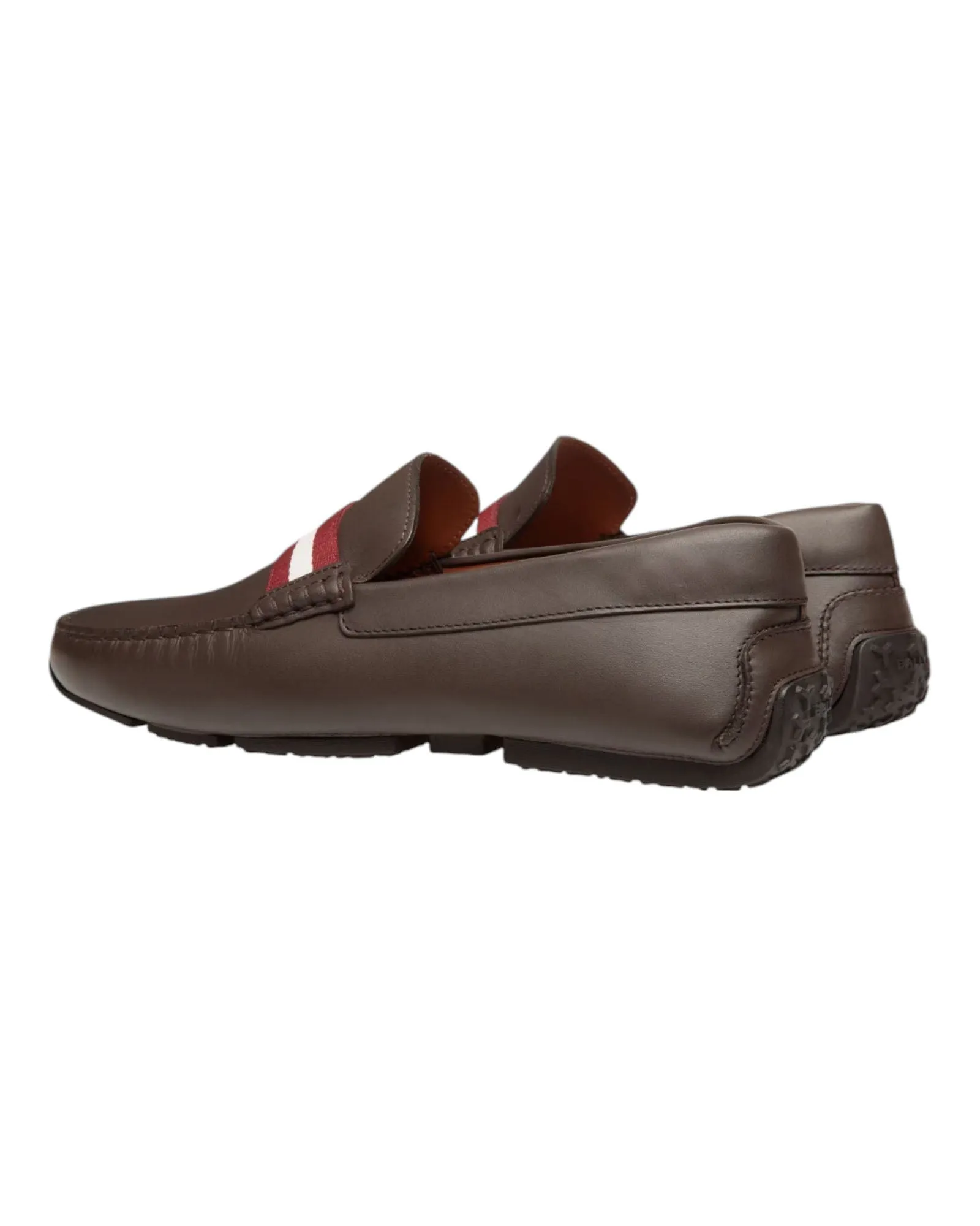 Bally Waltec 6230207 Men's Chocolate Calf Plain Leather Loafers
