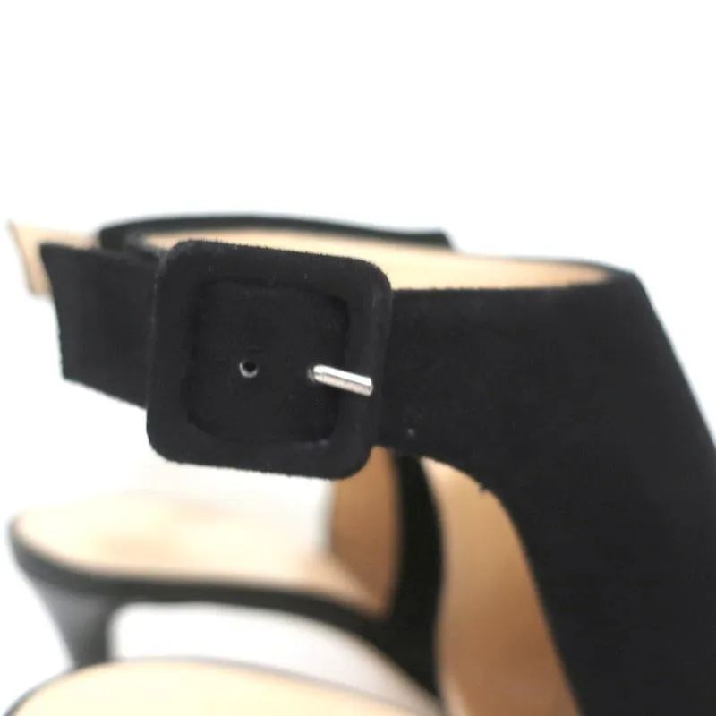 Barneys New York Co-Op Slingback Booties Black Suede Size 38 Open Toe Heel