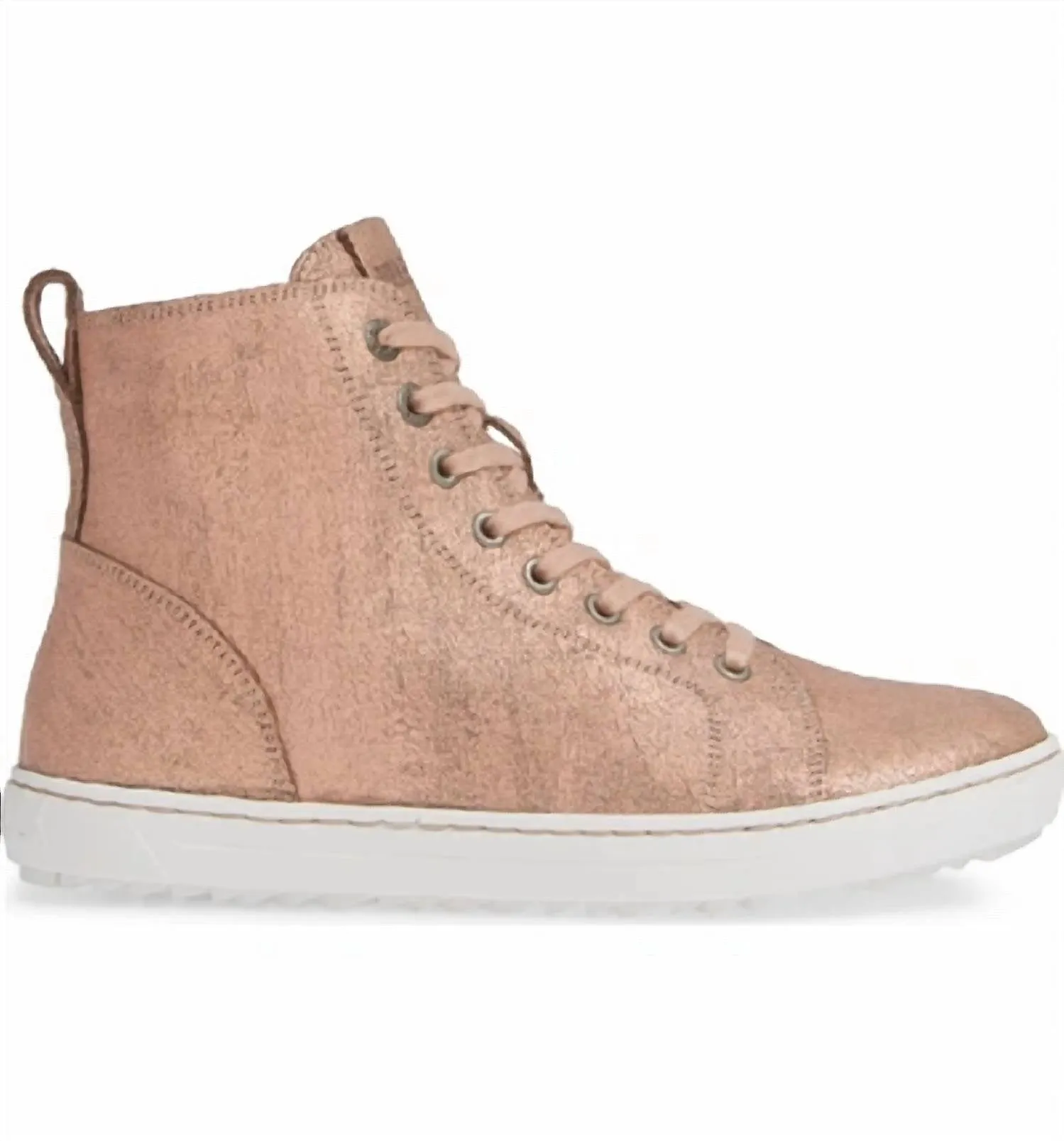 Bartlett Lace Up Boot - Regular Width In Metallic Rose