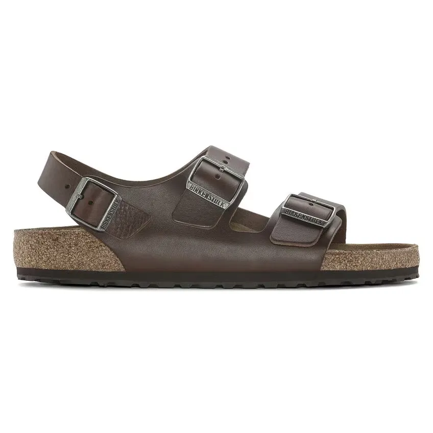 Birkenstock Milano 1024911 Sandal Men EU 45 Brown Leather Comfort Slip-On FZP484