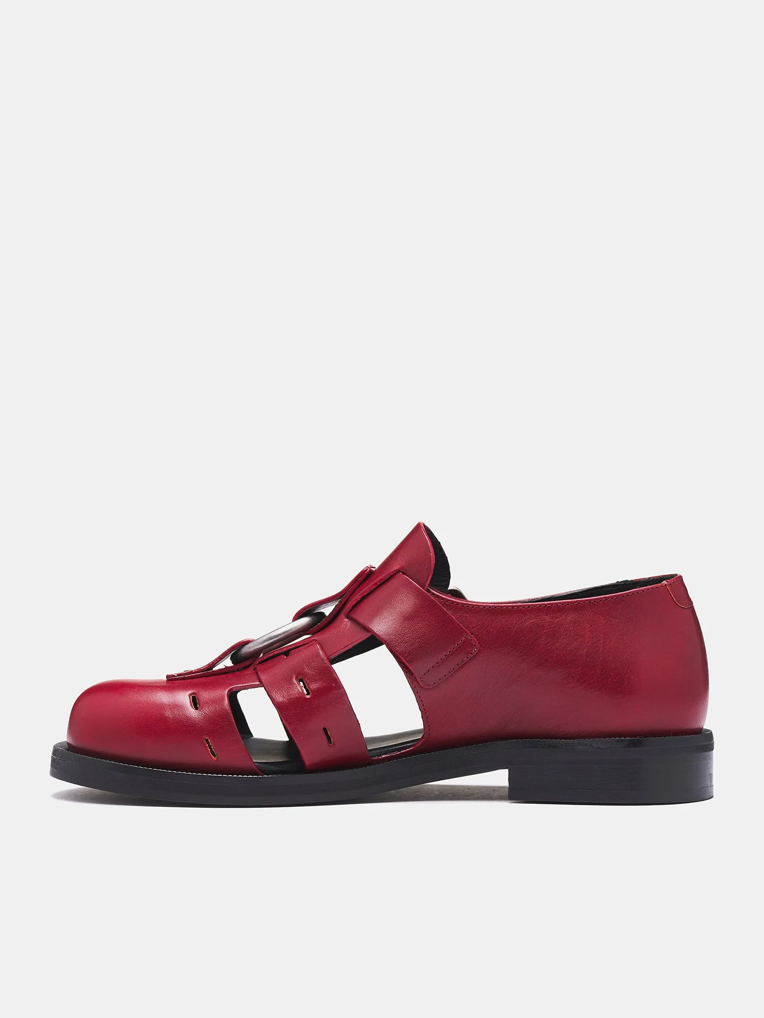 Bondage Belt Sandals (1062MLP17113-RED)