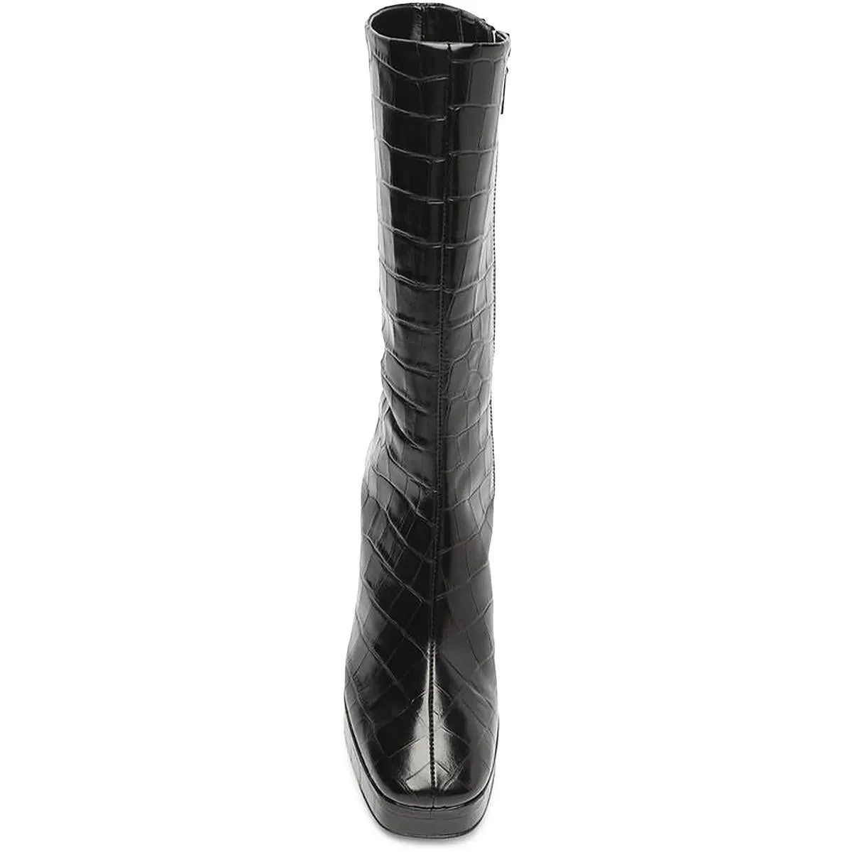 BOTA SALTO ALTO Womens Leather Croc Prints Platform Heels