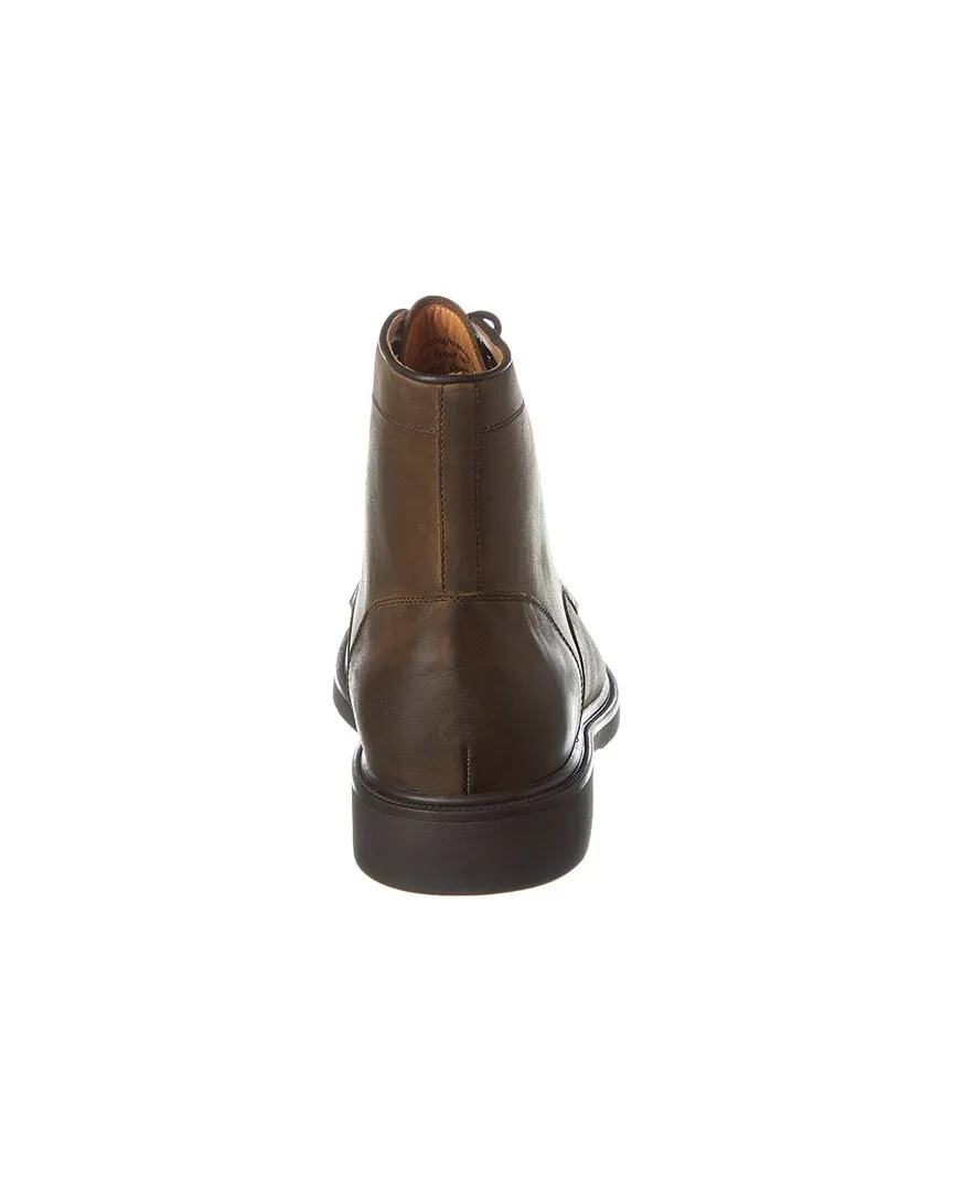 Brass Mark Plain Toe Leather Boot