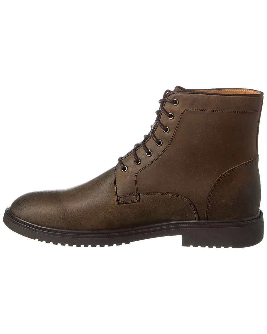 Brass Mark Plain Toe Leather Boot