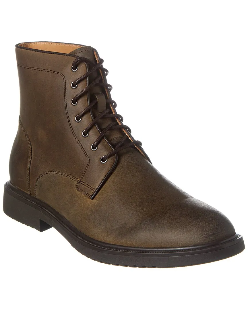 Brass Mark Plain Toe Leather Boot
