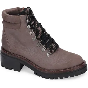 Brooklyn 2.1 Womens Suede Pull On Combat & Lace-up Boots