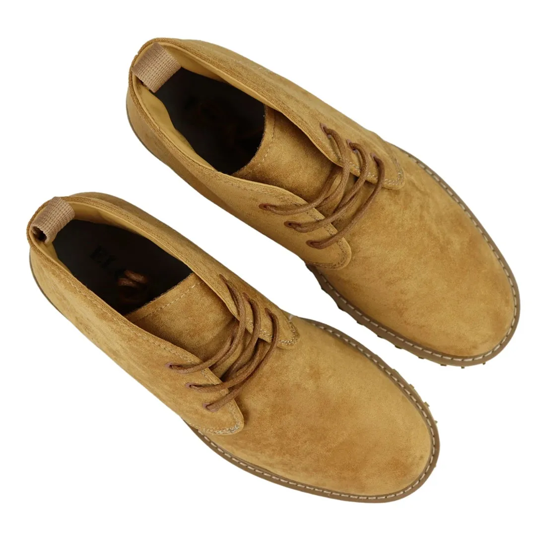 Camel Casual Hiking Boots Jeans Laced Ankle Suede Chukka