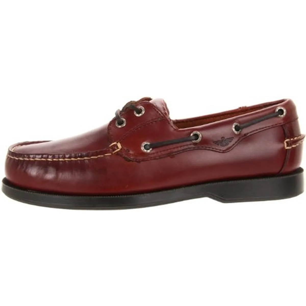 Castaway Mens Leather Moc-Toe Boat Shoes