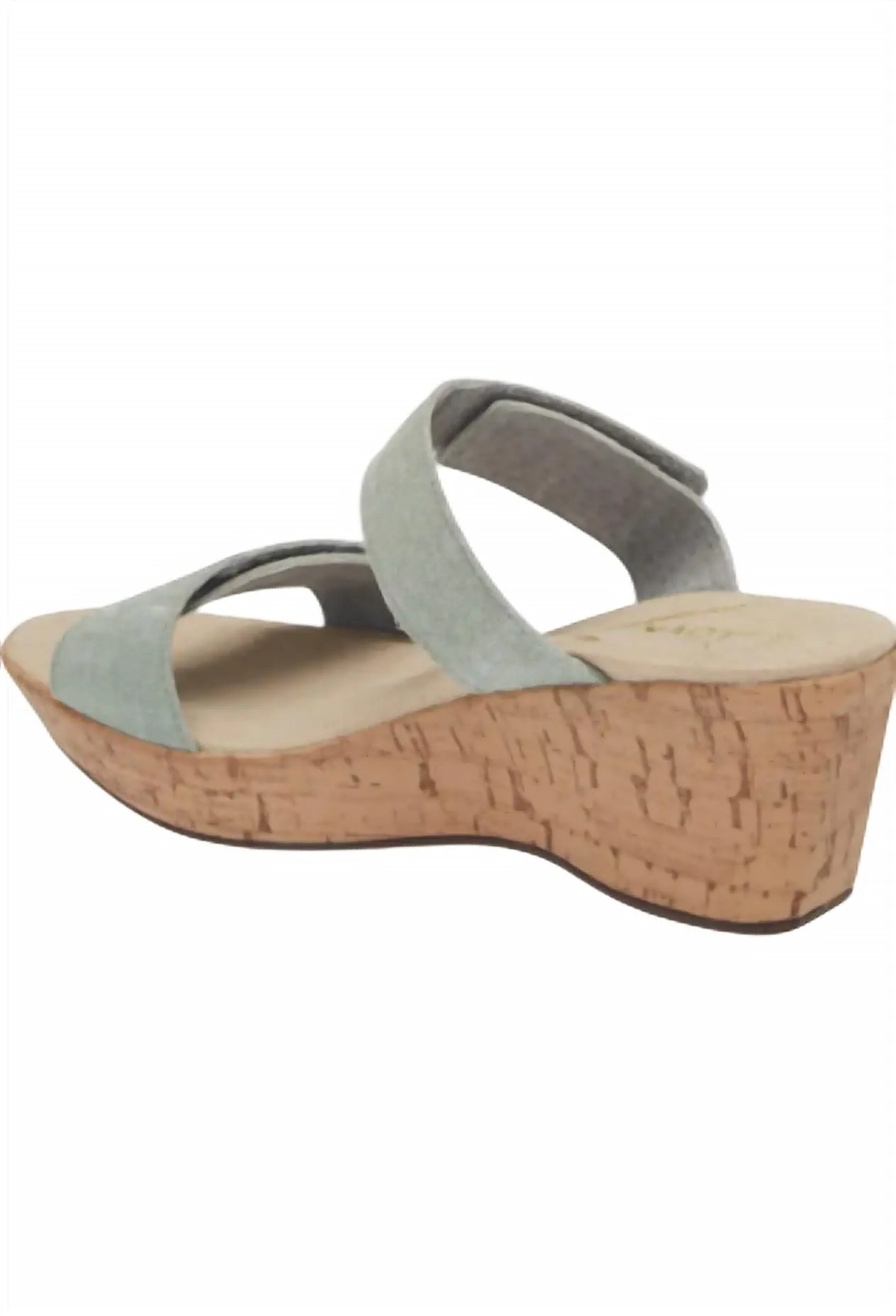 Caveran Sandals In Teal Linen Leather