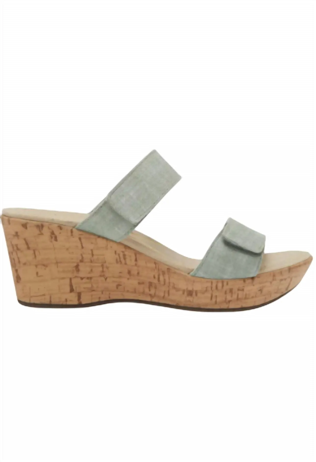 Caveran Sandals In Teal Linen Leather