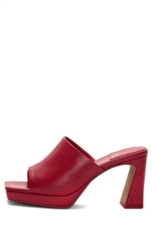Caviar Platform Sandals In Red