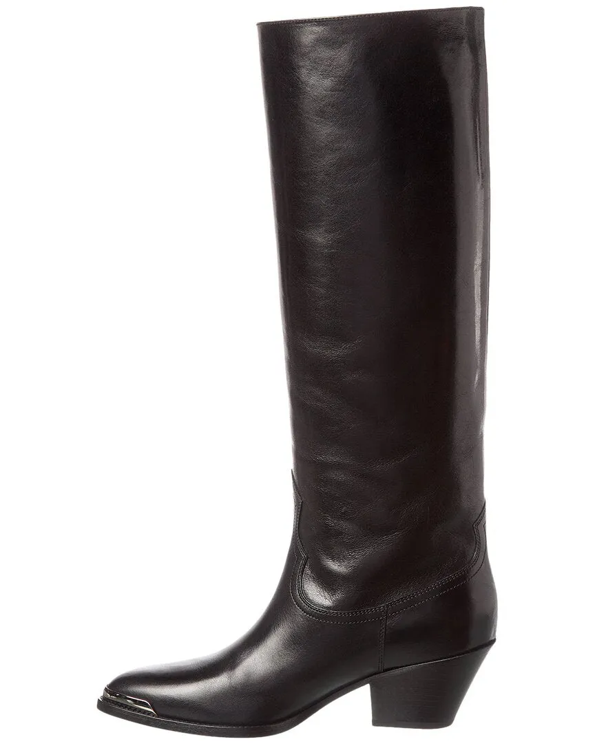 CELINE Leather Knee-High Boot