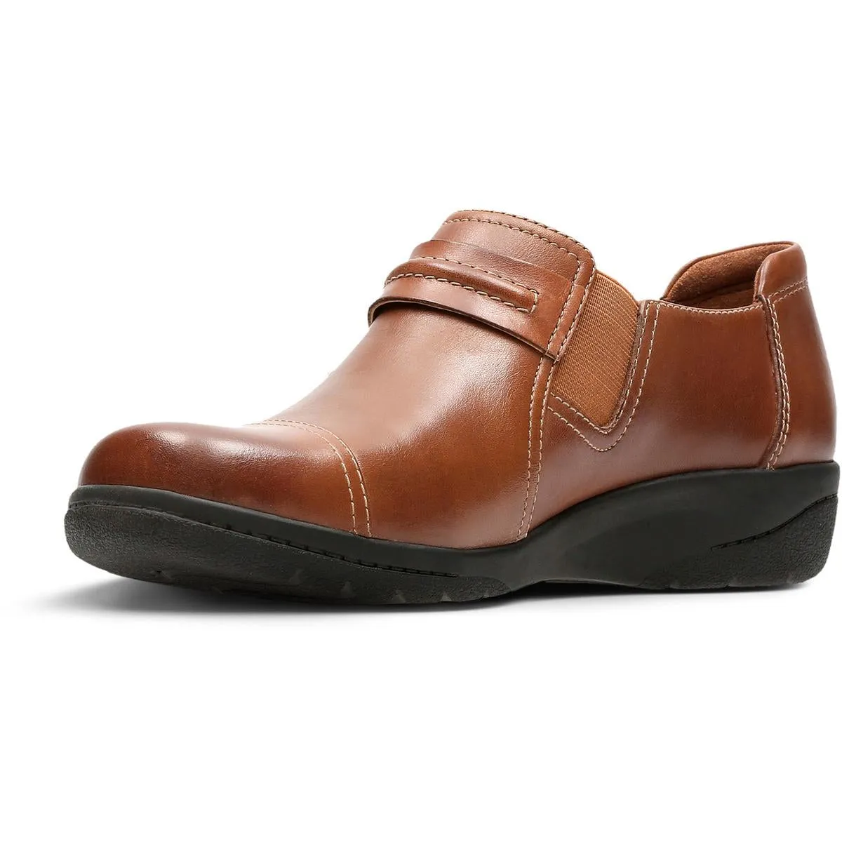 Cheyn Madi Womens Leather Slip On Loafers