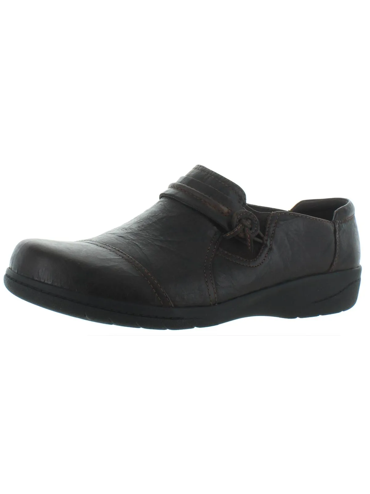 Cheyn Madi Womens Leather Slip On Loafers