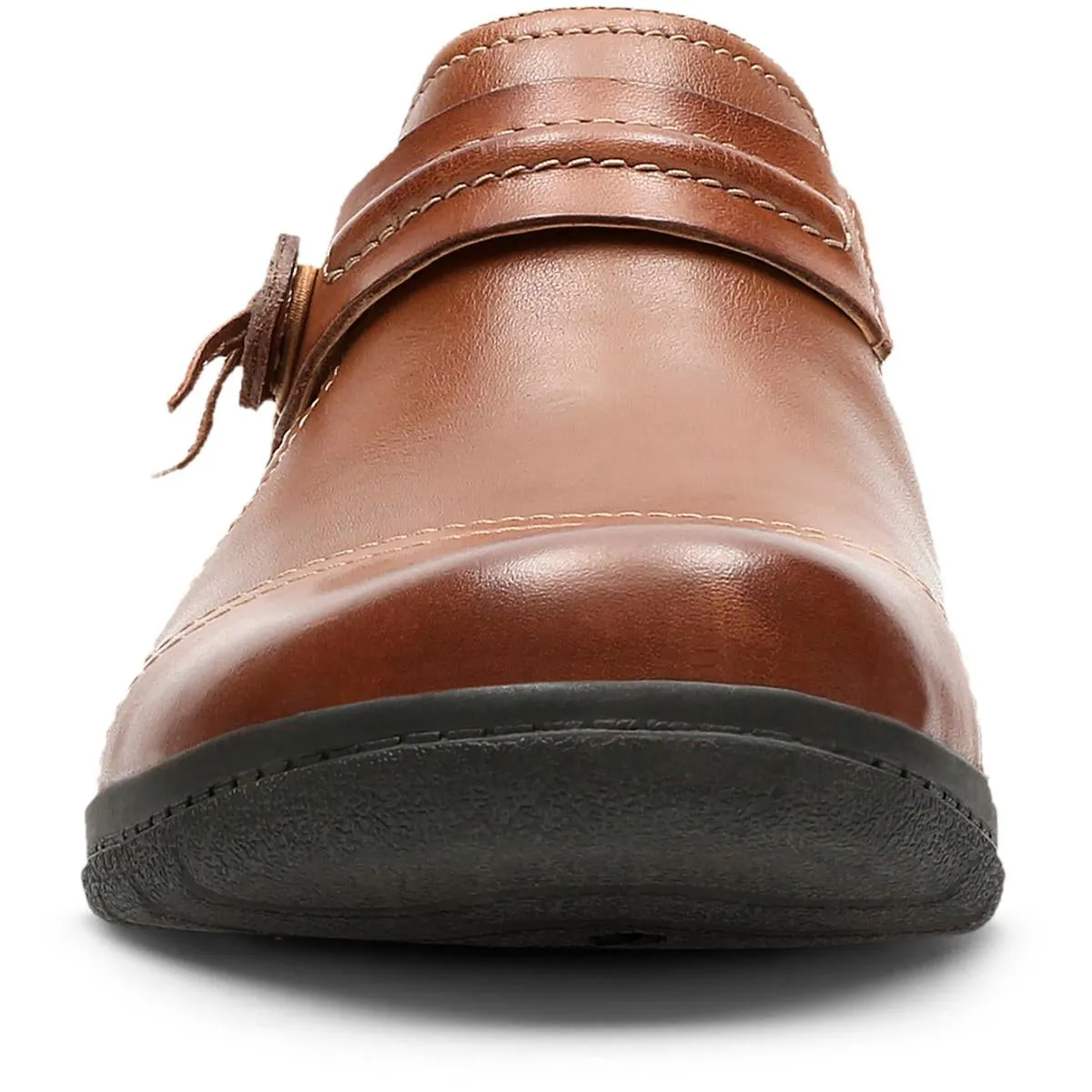Cheyn Madi Womens Leather Slip On Loafers